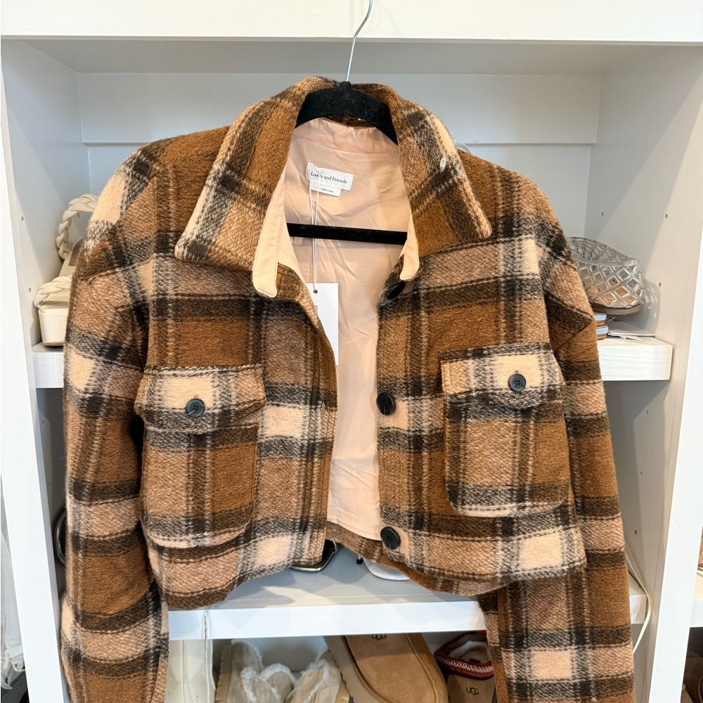 Lovers and Friends Plaid Cropped Jacket